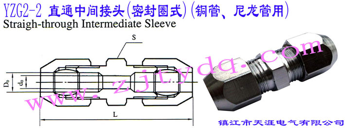 YZG2-2 ֱͨg^(ܷȦʽ)(~)Straight-through Intermediate Sleeve