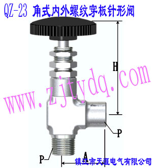 QZ-23 ʽ(ni)ݼyyQZ-23 Femals Screw-Males Screw Angle Pattern Wall-separting Needle Valve